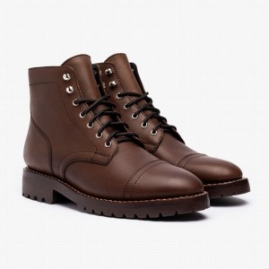 Thursday Boots Captain StormKing® Fűzős Csizma Férfi Csokoládé | EOG1191GU