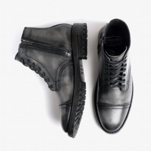 Thursday Boots Major Fűzős Csizma Férfi Szürke | KGY6869RK