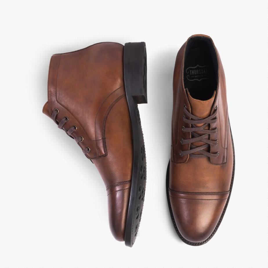 Thursday Boots Cadet Chukka Bakancs Férfi Walnut | FHE1072CK