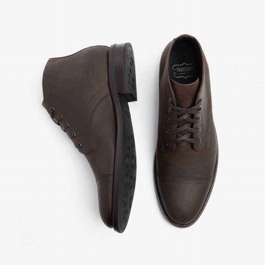 Thursday Boots Cadet Chukka Bakancs Férfi Barna | LQO3687BK