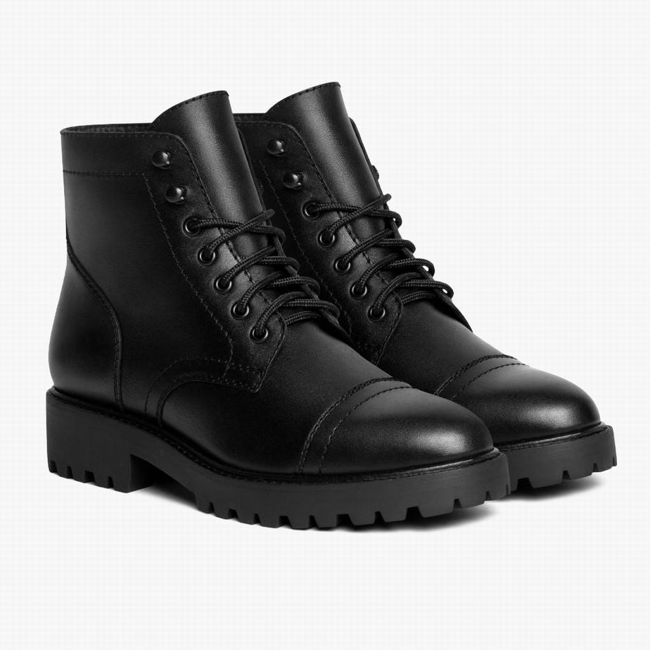 Thursday Boots Captain StormKing® Fűzős Csizma Női Fekete | VFO1711VZ