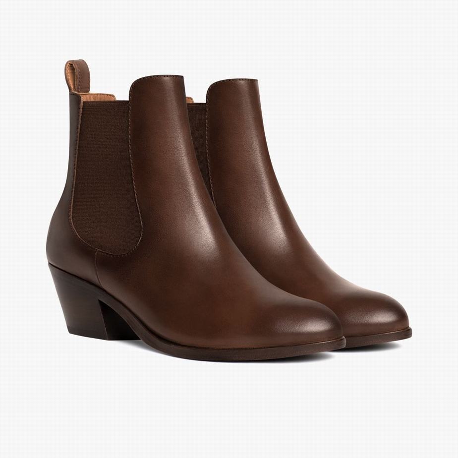 Thursday Boots Duchess Bootie Chelsea Csizma Női Kávé | AIQ8091WH