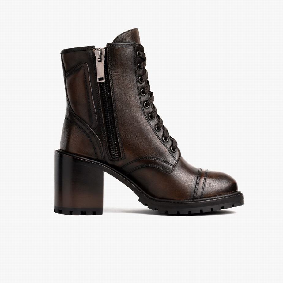 Thursday Boots Rebel Fűzős Csizma Női Fekete Kávé | LNK5918HY